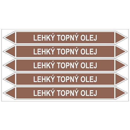 Značení potrubí, lehký topný olej